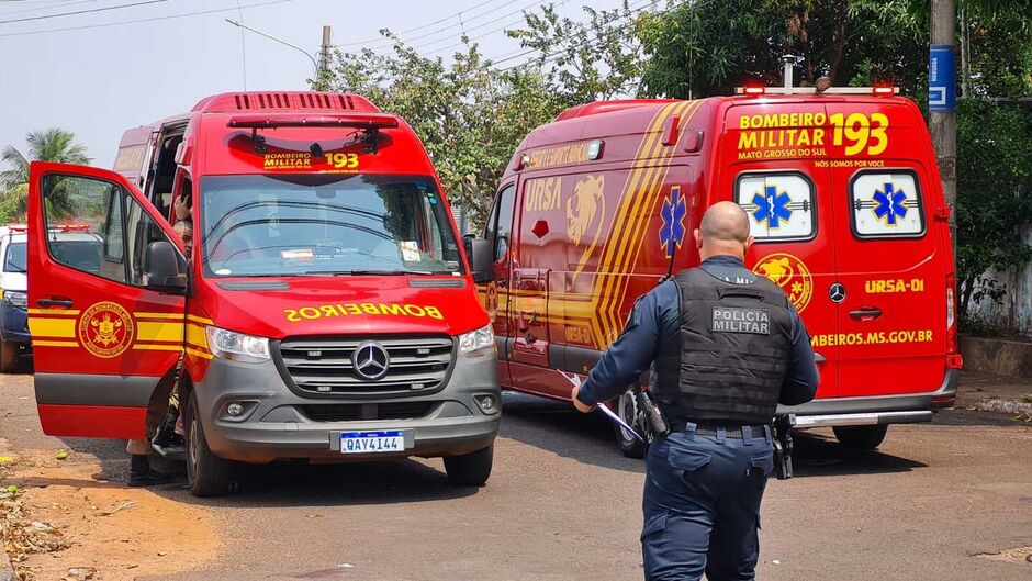 A vítima foi socorrida pelo Corpo de Bombeiros 