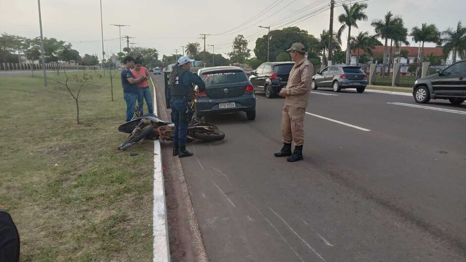 A vítima foi levada para uma unidade de saúde 