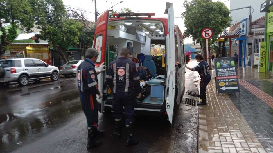 Idoso foi encaminhado para a Santa Casa