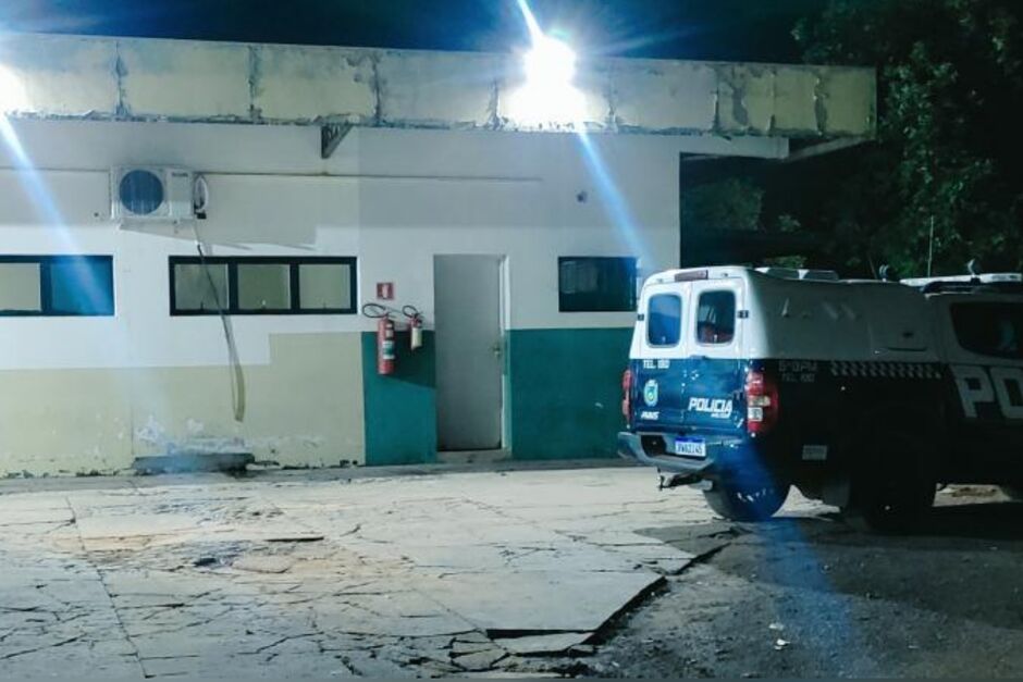 Polícia esteve no hospital acompanhando a vítima