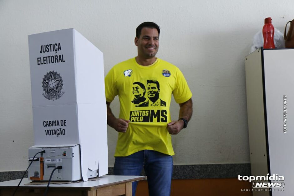 Capitão Contar votando em Campo Grande