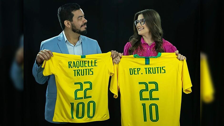 Tio Trutis e a esposa  Raquelle Trutis