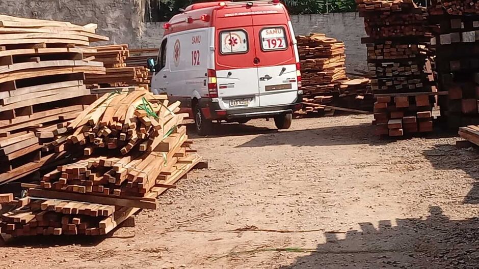 A vítima foi encaminhada para a Santa Casa