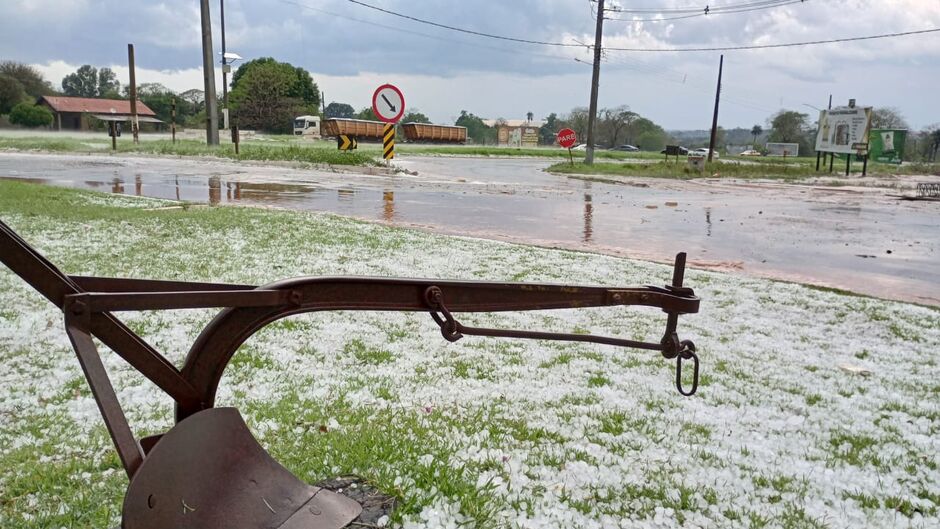 Granizo tomou conta da cidade