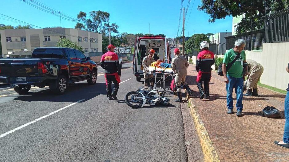 Motociclista foi levado até a UPA
