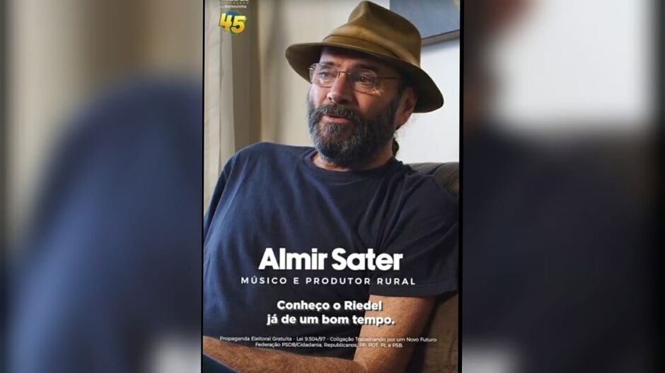 Almir Sater declara apoio a Riedel