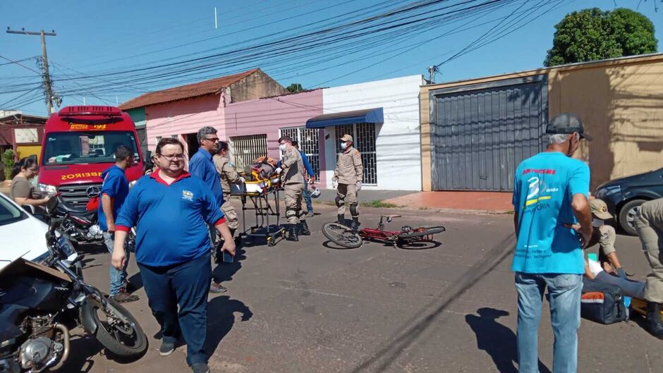 Os dois foram levados para a Santa Casa 