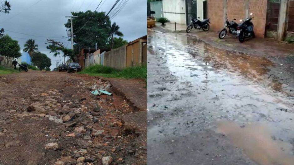Rua de EMEI no bairro Oliveira II intransitável 
