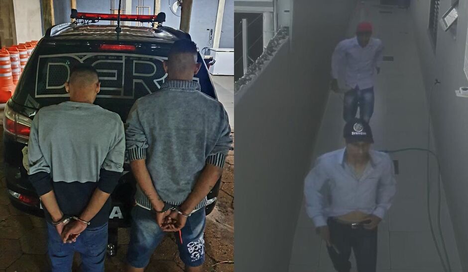 Ladrões foram flagrados por câmera de segurança