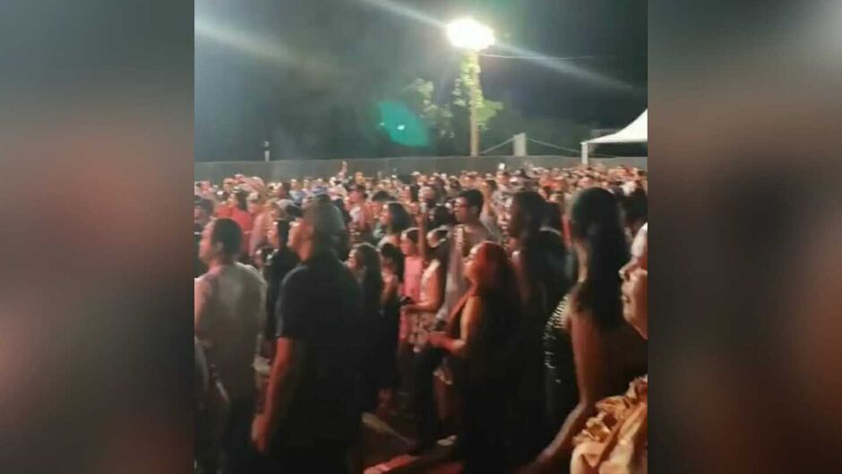 Imagem feita durante o show