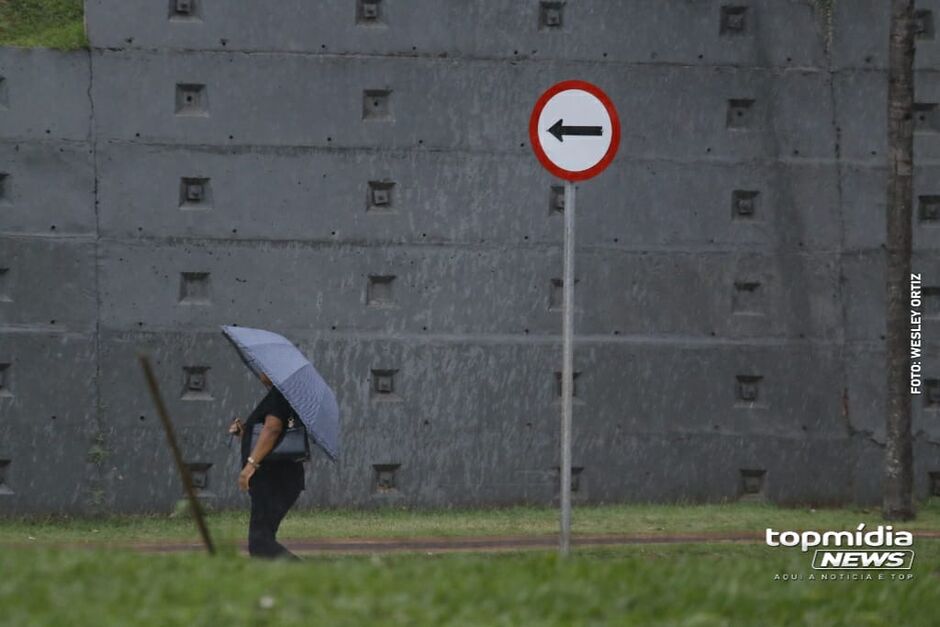 Chuva derruba temperaturas na Capital 