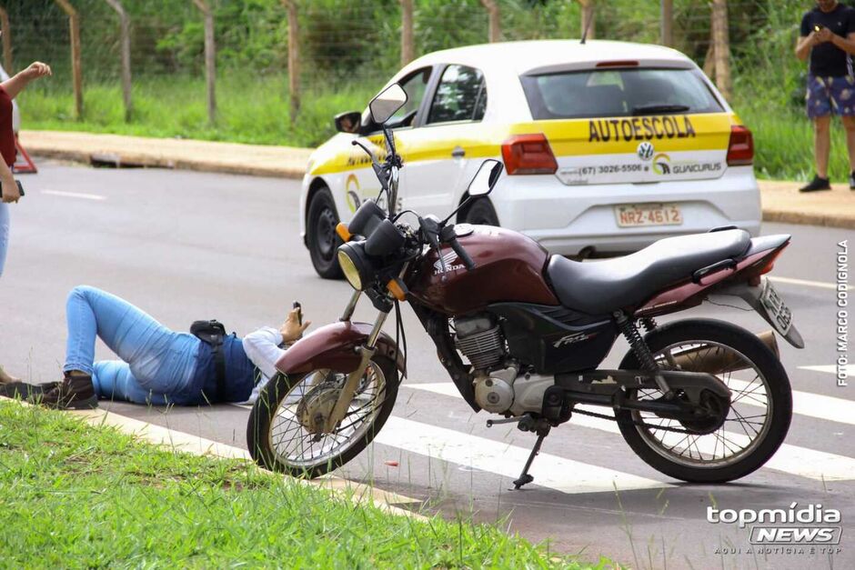 Acidente deixou mulher ferida