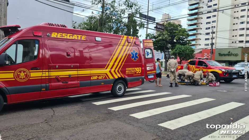 Acidente no cruzamento da Avenida Mato Grosso com a Rua Arthur Jorge