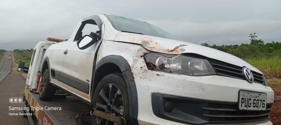 O veículo foi levado para a oficina