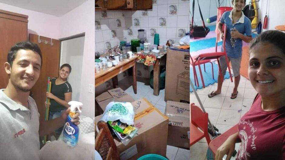 'O Casal da Faxina' decidiu trabalhar junto após momento de dificuldade