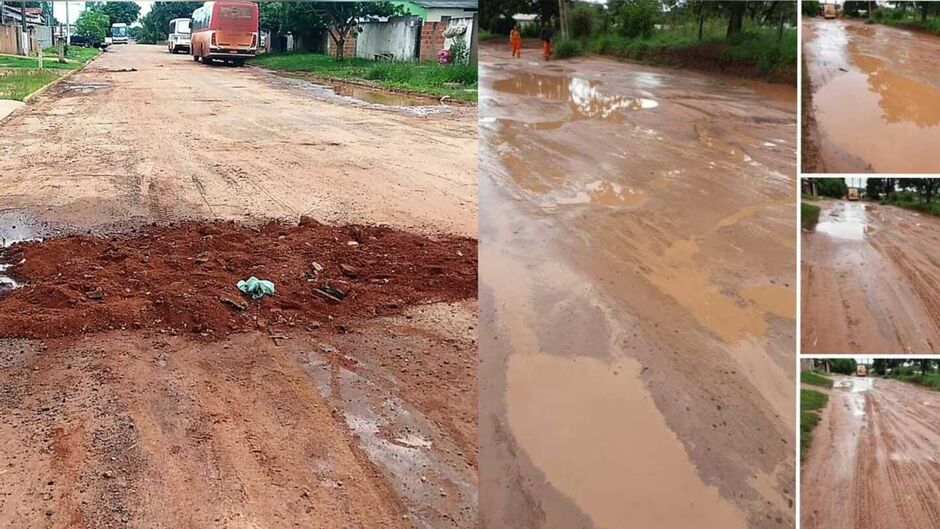 Moradores estão tapando ruas de Ribas por conta própria