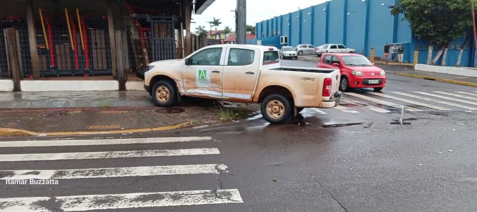 A mulher seguia para o trabalho