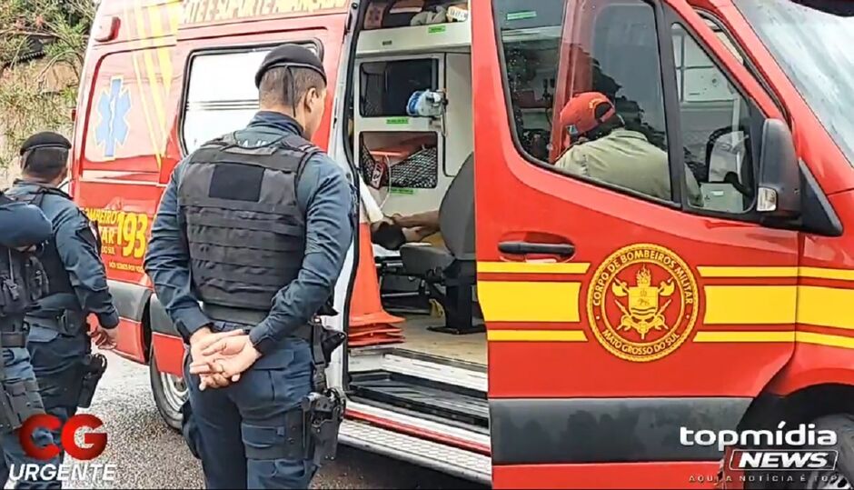 A mulher foi encaminhada para a Santa Casa