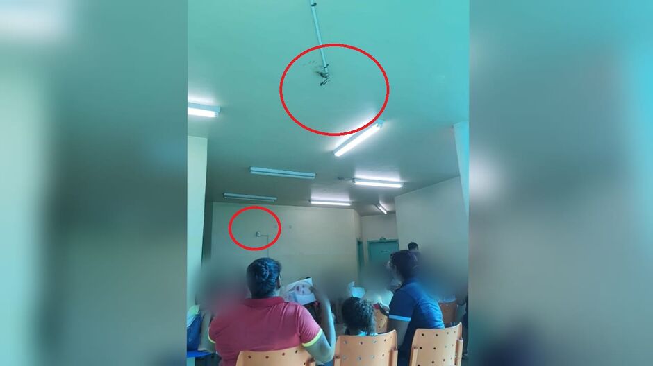 Falta de ventilador e janelas deixam pacientes agoniados no calor 