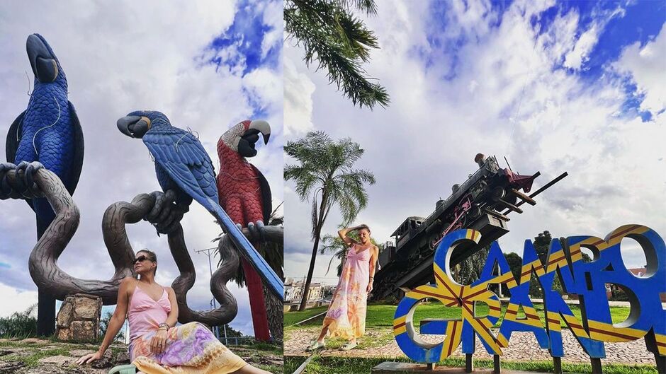 Atriz Cristiana Oliveira visitou e revisitou pontos de Campo Grande recentemente