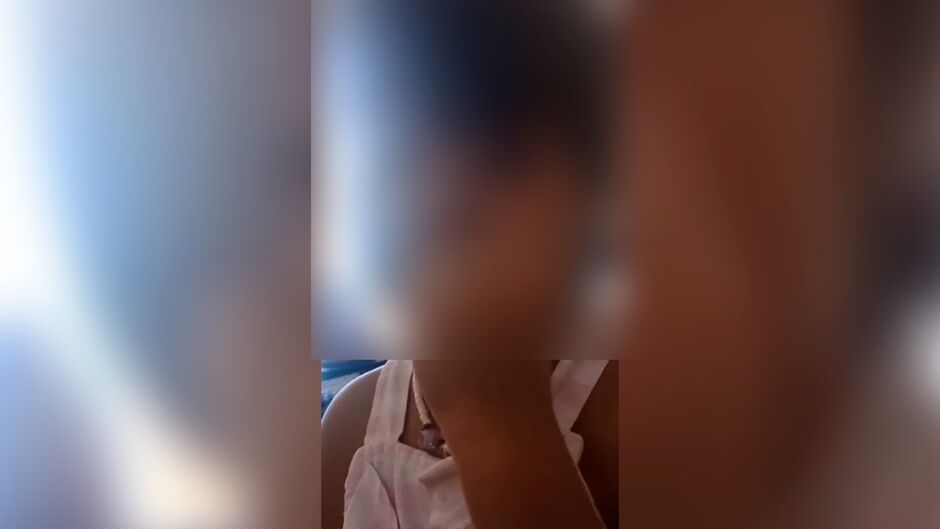 Menina ficou assustada com a cena