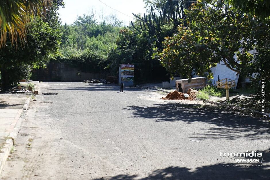Sangue da vítima no chão