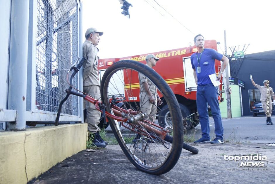 Ciclista foi socorrida para uma unidade de saúde