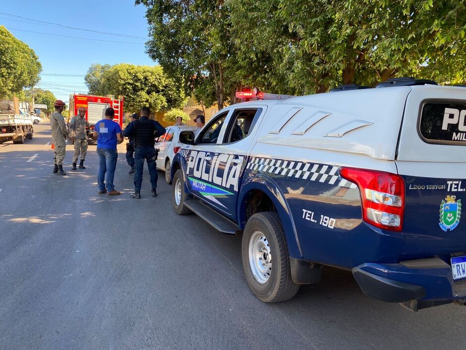Batida deixou motociclista ferido 