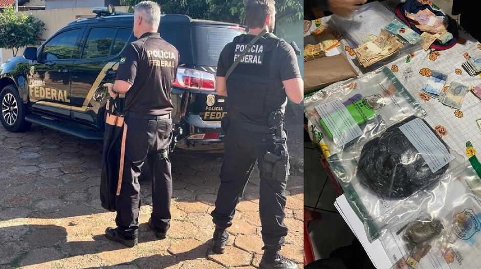 PF encontrou 1 k de cocaína e R$ 10 mil em espécie
