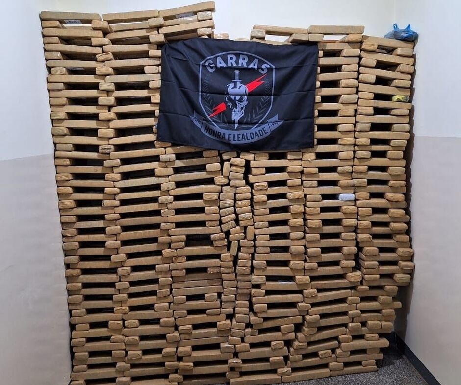 Droga apreendia durante a operação policial 