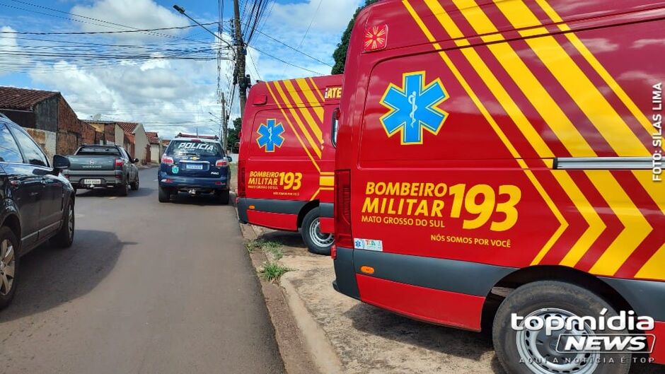 Homem foi socorrido pelo Corpo de Bombeiros para a Santa Casa