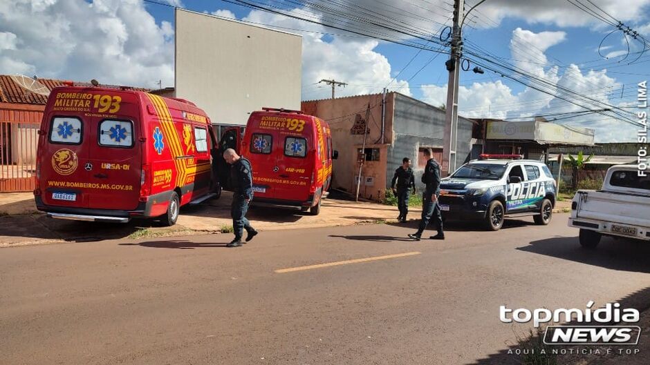 Homem foi socorrido pelo Corpo de Bombeiros para a Santa Casa