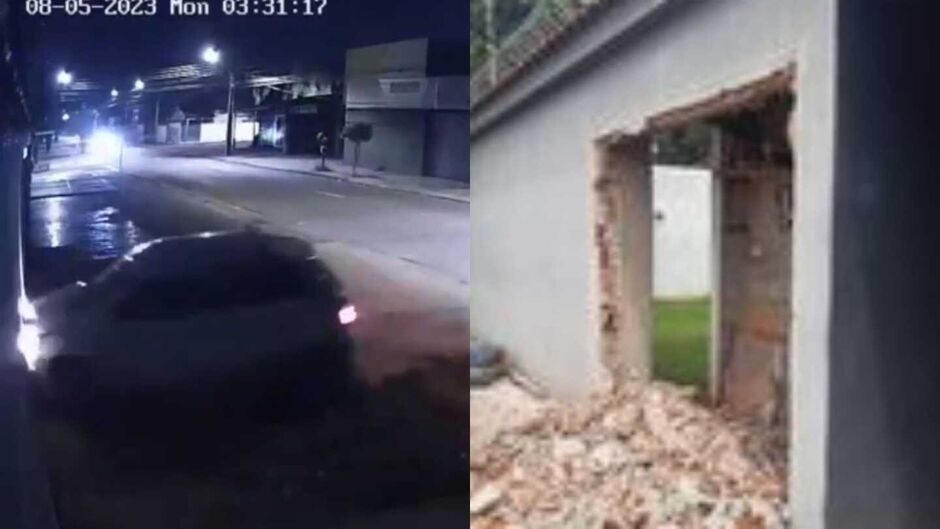Batida comprometeu toda estrutura do muro e precisou ser refeito