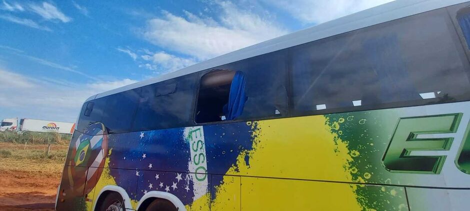 Caminhão após o acidente