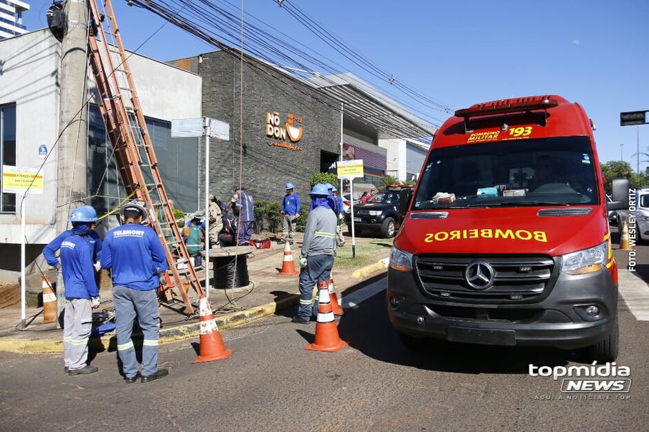 Bombeiros prestaram socorro à vítima