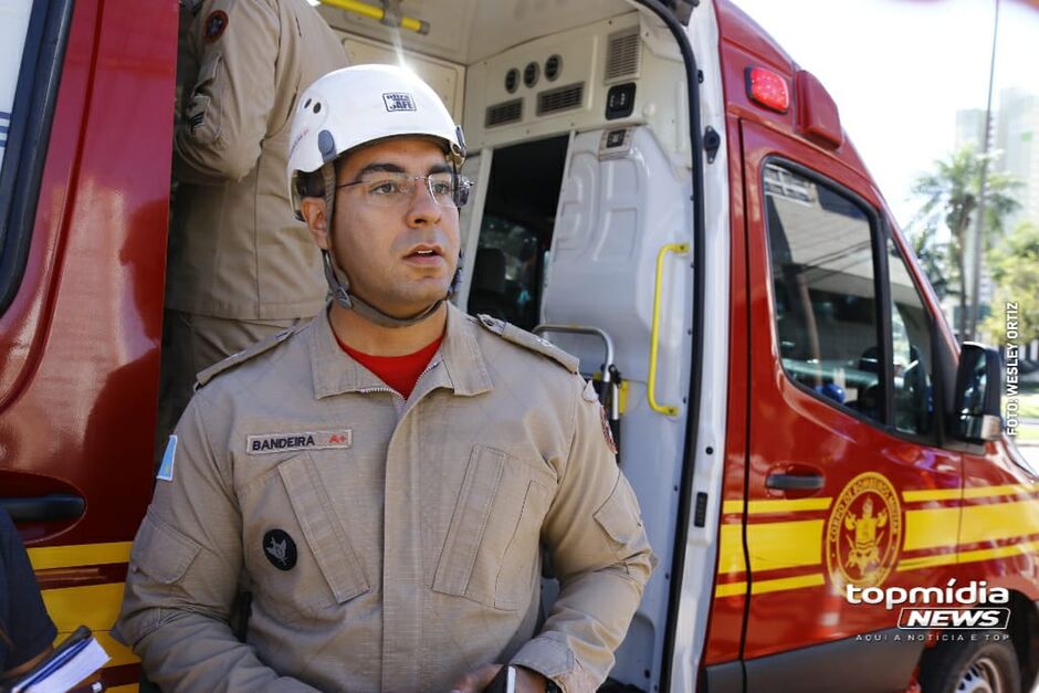 Bombeiros prestaram socorro à vítima