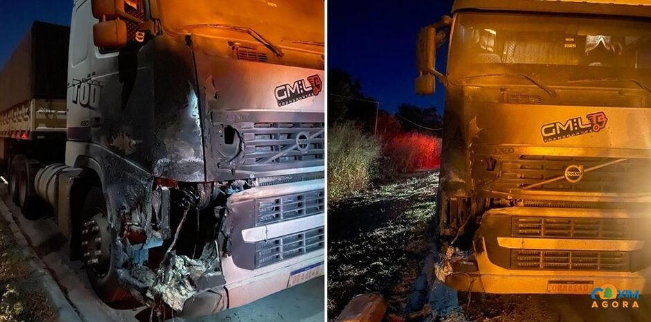 Motorista chegou a usar extintor para conter as chamas