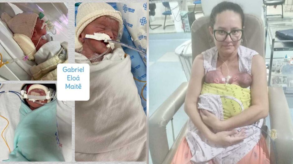 Verônica está cuidando dos bebês