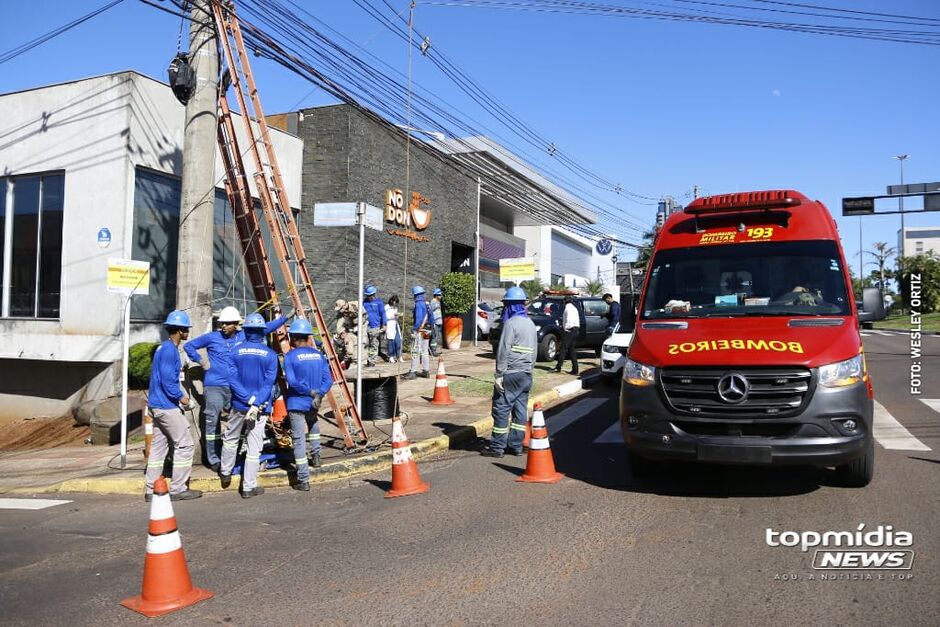 Bombeiros prestaram socorro à vítima