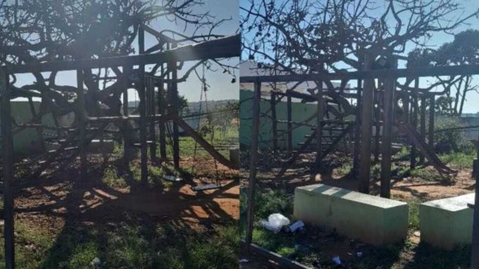 Área já estava abandonada e moradora pede atenção do poder público