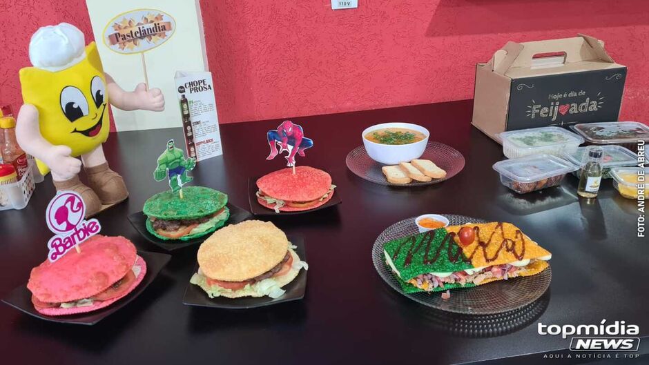 Pastel burger é uma das novidades da Pastelândia 