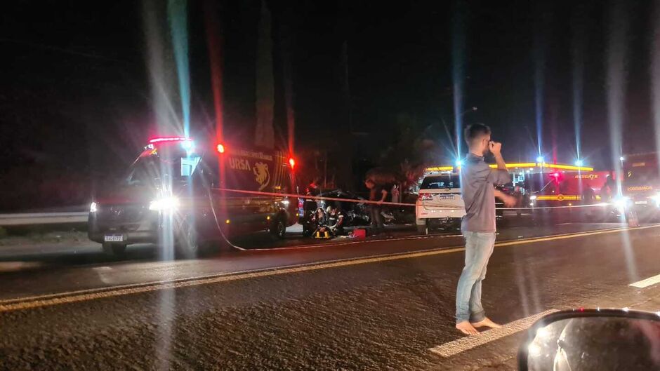 Acidente foi registrado por outros motoristas que passaram pelo local