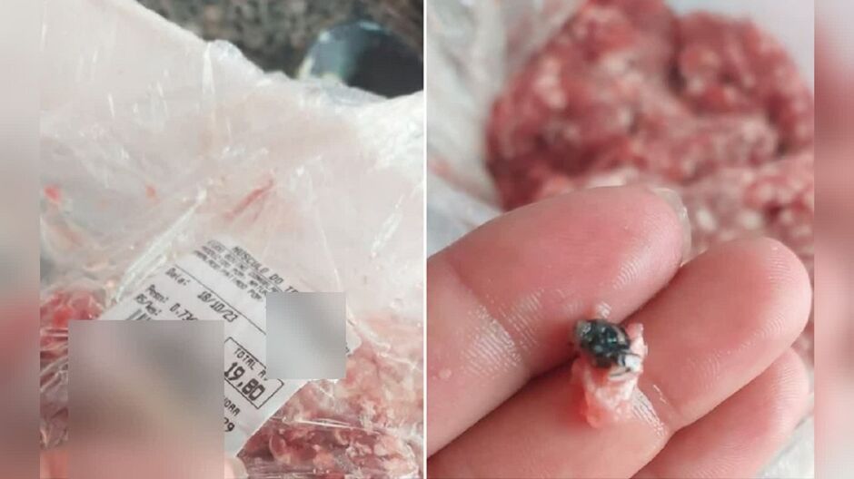 Carne com mosca chocou internauta no Santa Luzia 