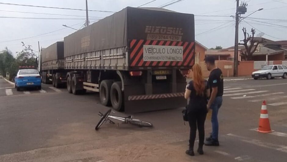 Criança estava em bicicleta sem freio 