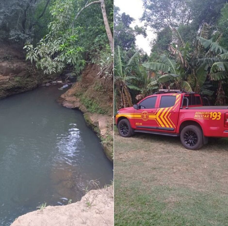Corpo foi encontrado por militares do Corpo de Bombeiros
