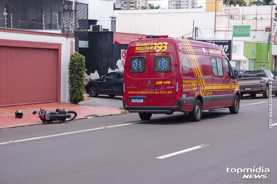 Pedestre teve ferimento na região da testa 