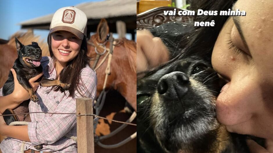 Nas redes sociais, Ana Castela falou da dor de perder o animal e agradeceu aos fãs pelo carinho