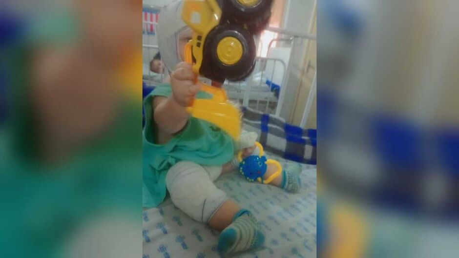 Bebê passou seu aniversário de 1 aninho no hospital