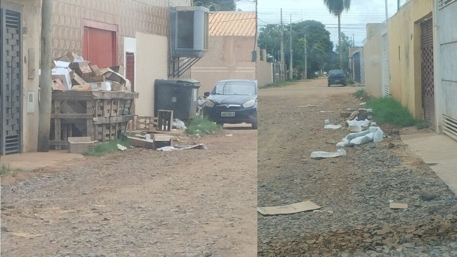 Segundo os moradores, o lixo sempre fica amontoado 
