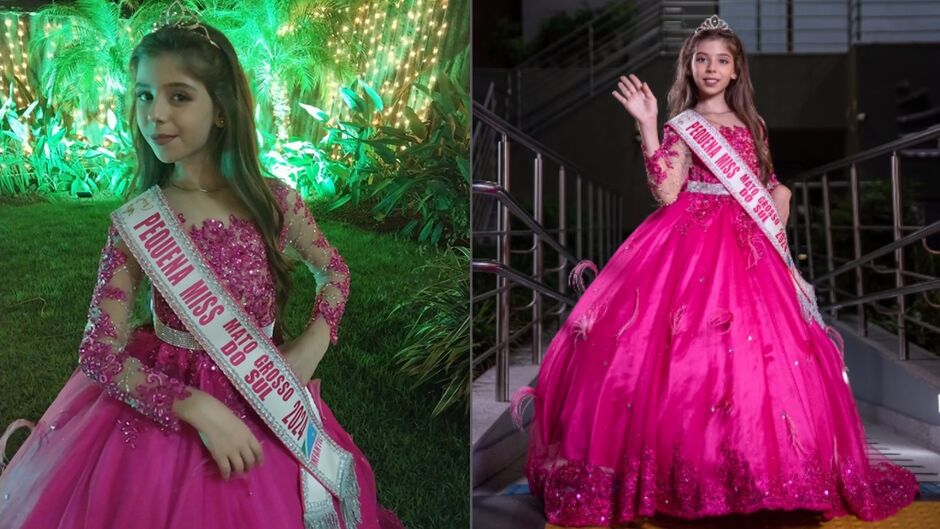 Atualmente, Sophia é pequena Miss Mato Grosso do Sul 2024